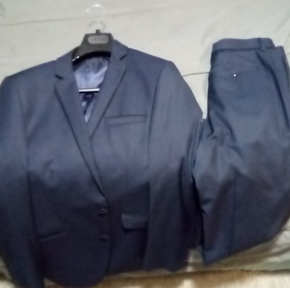 Men's navy blue suit